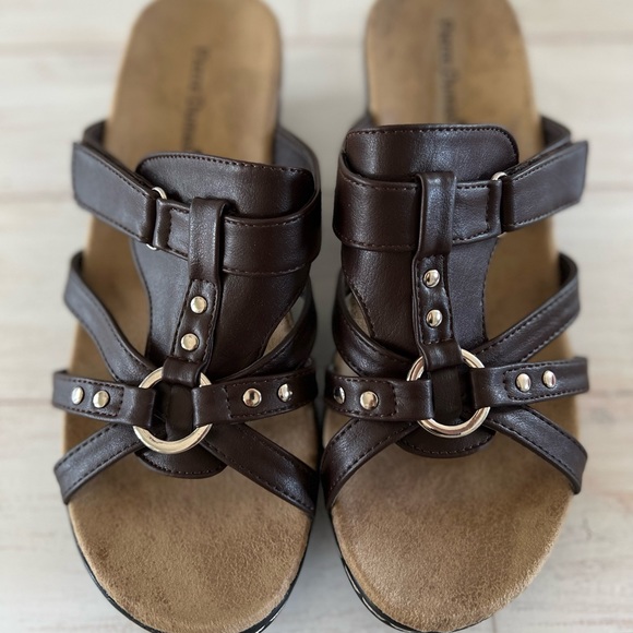 Pierre Dumas comfort sandals brown size 10 new with box - Picture 4 of 10